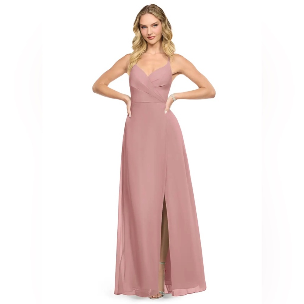 NWT Azazie Davis Bridesmaid Dress in Dusty Rose, Floor-Length - Never worn